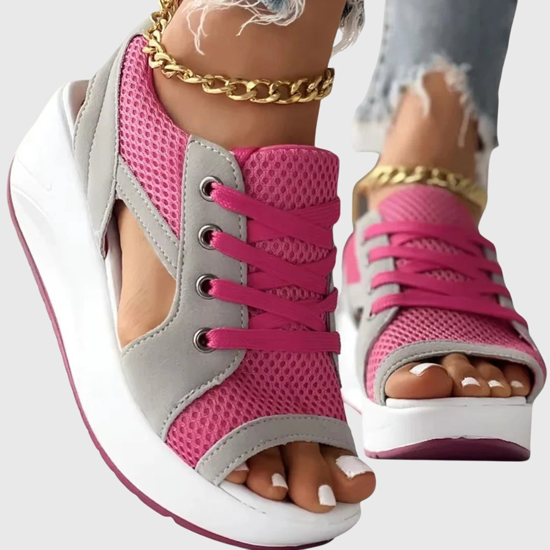 Emily - Modern Orthopedic Sandals for Women with Lace-Up Mesh Design