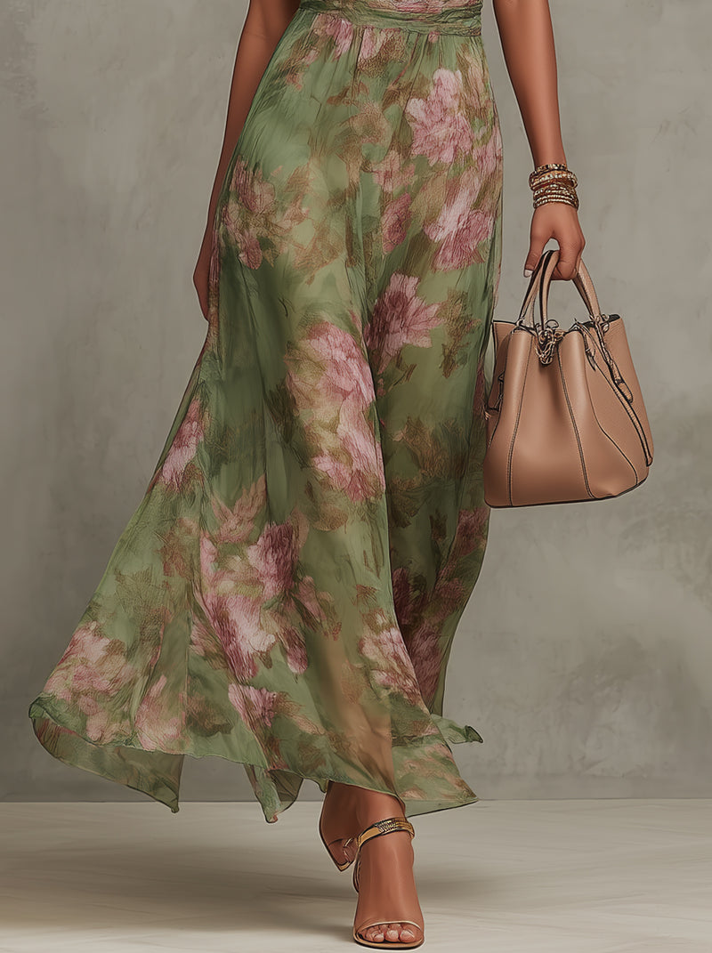 Freya - Boho Women's Maxi Dress with Halter Neck and Flowing Silhouette