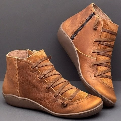 Daisy - Women's Orthopaedic Ankle Boots for Autumn with Lace Up Detail