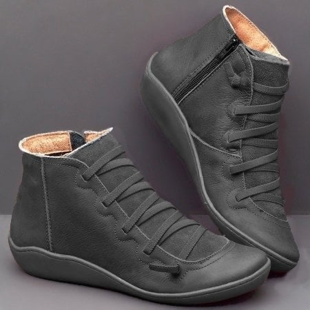 Daisy - Women's Orthopaedic Ankle Boots for Autumn with Lace Up Detail