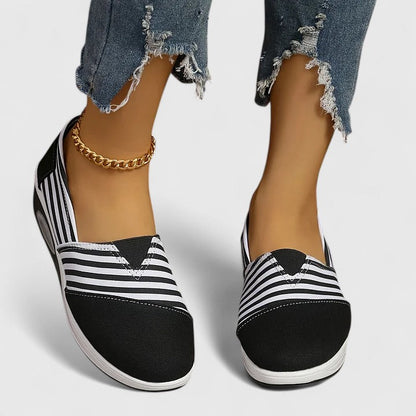 Eleanor - Minimalist Orthopedic Shoes for Women with Striped Design