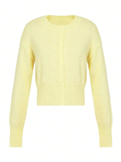 Emily - Women's Cardigans Wool Style for Autumn with Fuzzy Knit Texture