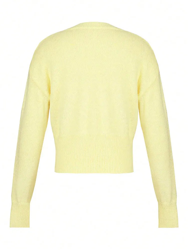 Emily - Women's Cardigans Wool Style for Autumn with Fuzzy Knit Texture