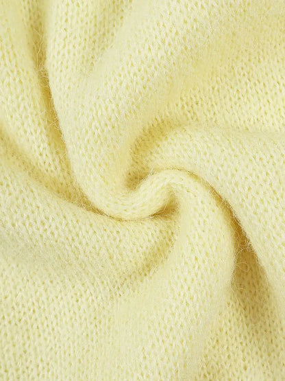 Emily - Women's Cardigans Wool Style for Autumn with Fuzzy Knit Texture