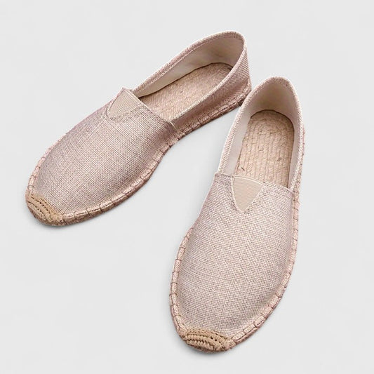 Evie - Vintage Women's Summer Comfort Loafers with Woven Trim and Slip-On Fit