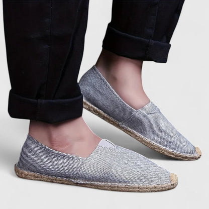 Evie - Vintage Women's Summer Comfort Loafers with Woven Trim and Slip-On Fit