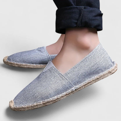 Evie - Vintage Women's Summer Comfort Loafers with Woven Trim and Slip-On Fit