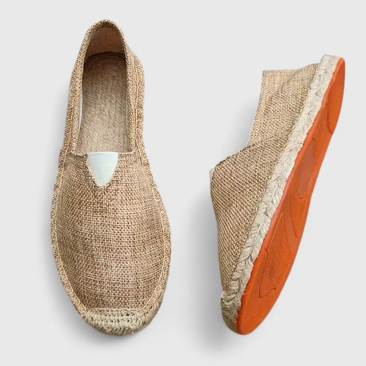 Evie - Vintage Women's Summer Comfort Loafers with Woven Trim and Slip-On Fit