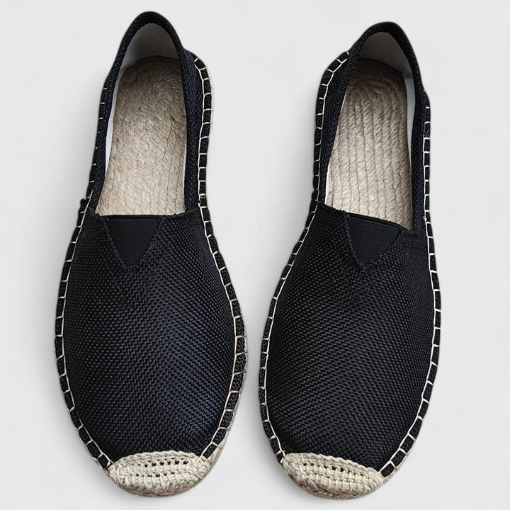 Evie - Vintage Women's Summer Comfort Loafers with Woven Trim and Slip-On Fit