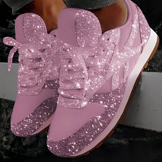 Florence - Glam Women's Trainers with All-Over Glitter Upper and Cushioned Sole
