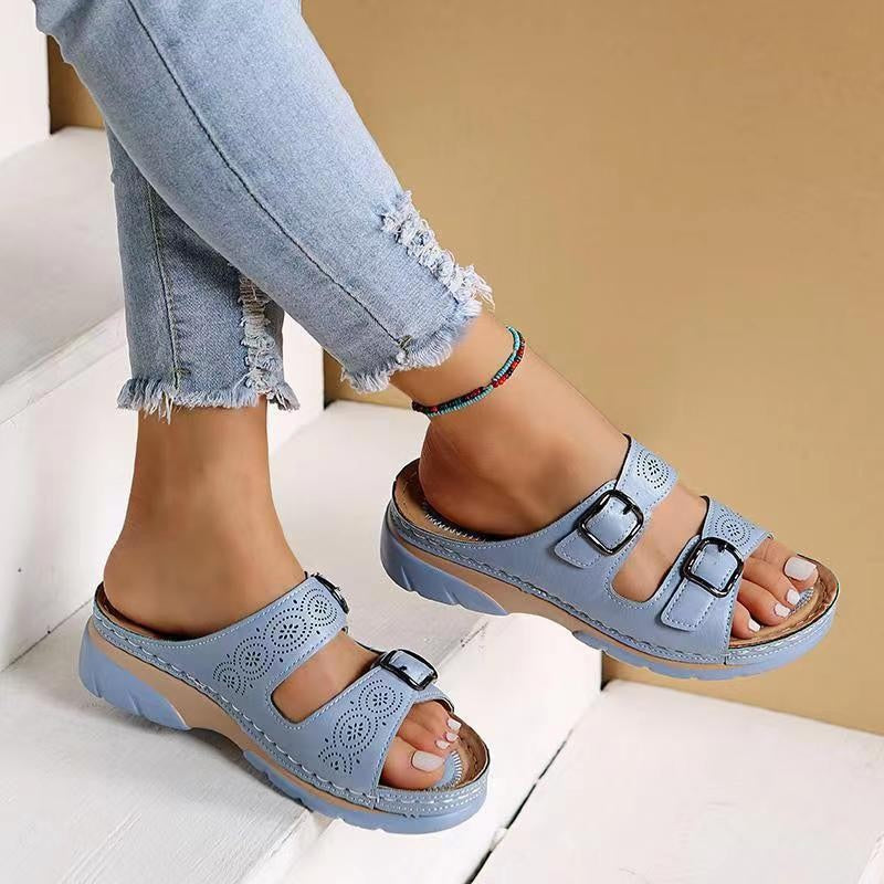Florence - Casual Orthopedic Sandals for Women with Double Buckle Straps