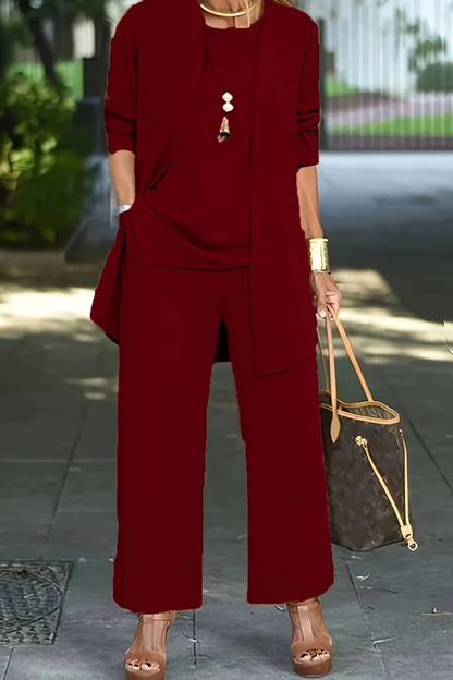 Florence - Women's Elegant Occasion Trouser Set with Waterfall Jacket