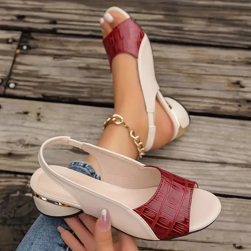 Freya - Chic Women's Orthopedic Sandals with Peep Toe and Slingback Strap