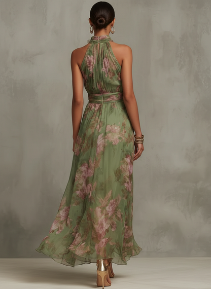 Freya - Boho Women's Maxi Dress with Halter Neck and Flowing Silhouette