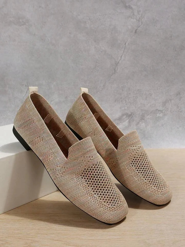 Freya - Preppy Women's Platform Ballet Flats with Square Toe and Slip-On Fit