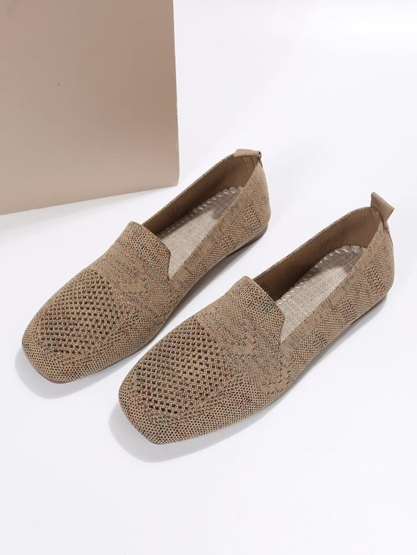 Freya - Preppy Women's Platform Ballet Flats with Square Toe and Slip-On Fit