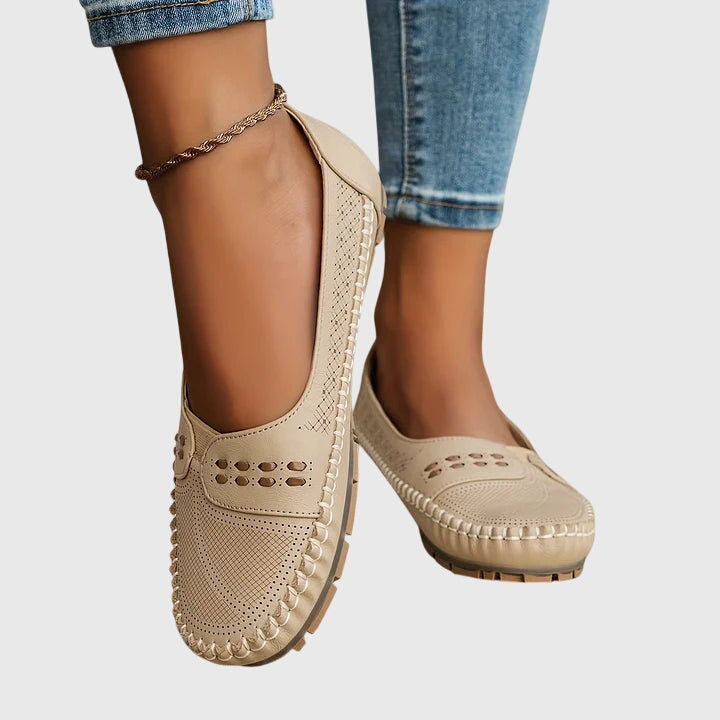 Imogen - Relaxed Women's Orthopedic Loafers with Perforated Detail and Cushioned Footbed