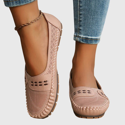 Imogen - Relaxed Women's Orthopedic Loafers with Perforated Detail and Cushioned Footbed
