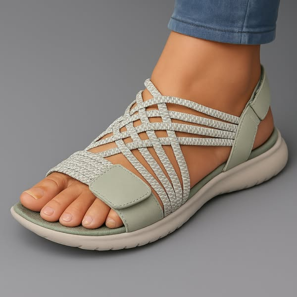 Margot - Boho Women's Orthopedic Sandals with Woven Straps and Cushioned Sole