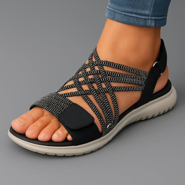 Margot - Boho Women's Orthopedic Sandals with Woven Straps and Cushioned Sole