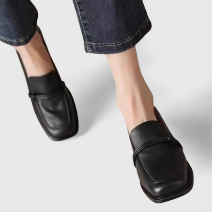 Octavia - Smart Women's Orthopedic Loafers with Square Toe and Block Heel