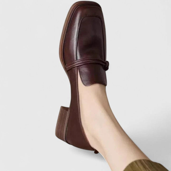 Octavia - Smart Women's Orthopedic Loafers with Square Toe and Block Heel