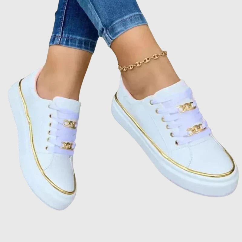 Phoebe - Glam Orthopedic Shoes for Women with Chain Lace Detail