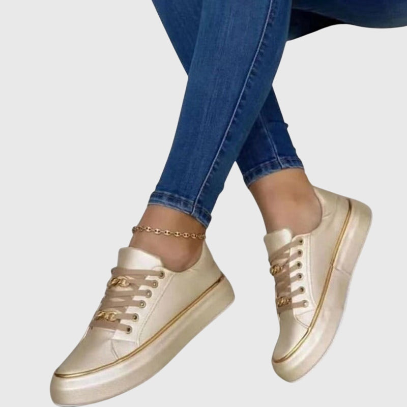 Phoebe - Glam Orthopedic Shoes for Women with Chain Lace Detail