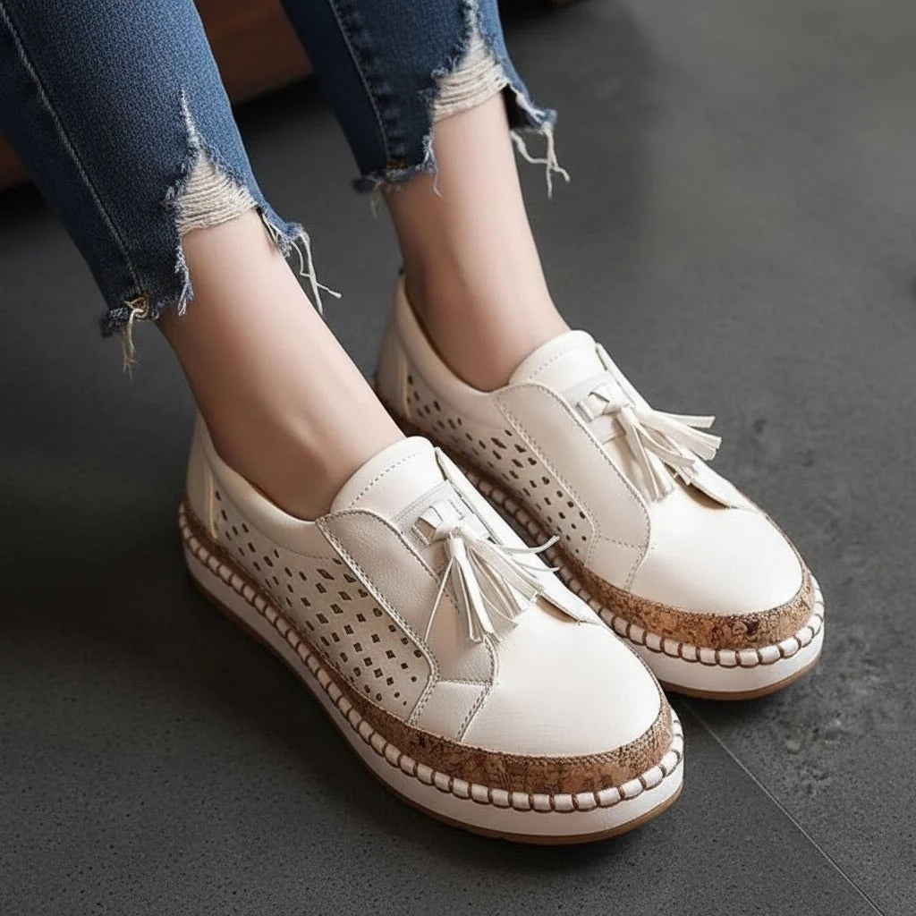 Poppy - Casual Women's Comfort Trainers with Tassel Detail and Breathable Upper
