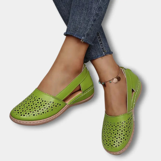 Poppy - Casual Women's Orthopedic Ballet Flats with Laser Cutout Detail