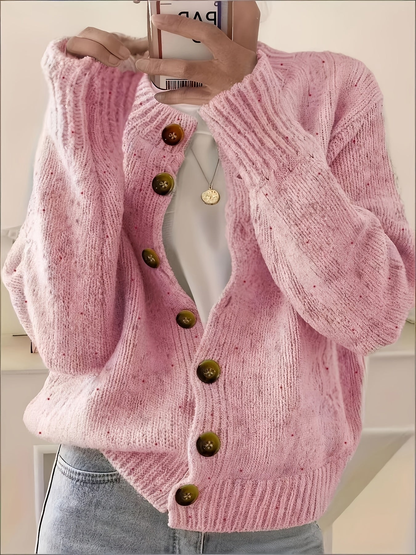 Poppy - Women's Cardigans Wool Style for Autumn with a Button Front