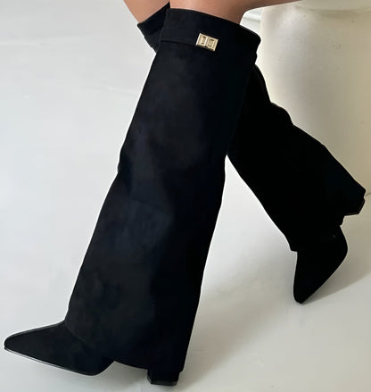 Poppy - Women's Orthopaedic Knee High Boots for Autumn with Pointed Toe