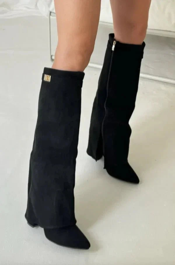 Poppy - Women's Orthopaedic Knee High Boots for Autumn with Pointed Toe