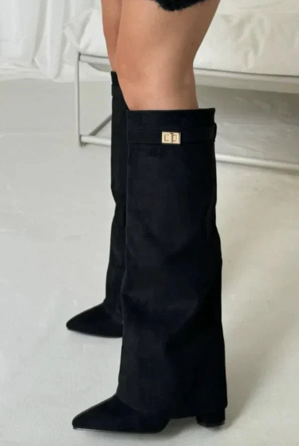 Poppy - Women's Orthopaedic Knee High Boots for Autumn with Pointed Toe