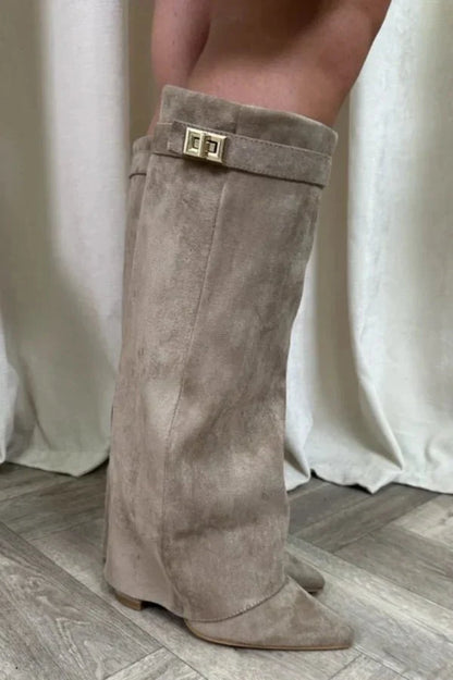 Poppy - Women's Orthopaedic Knee High Boots for Autumn with Pointed Toe