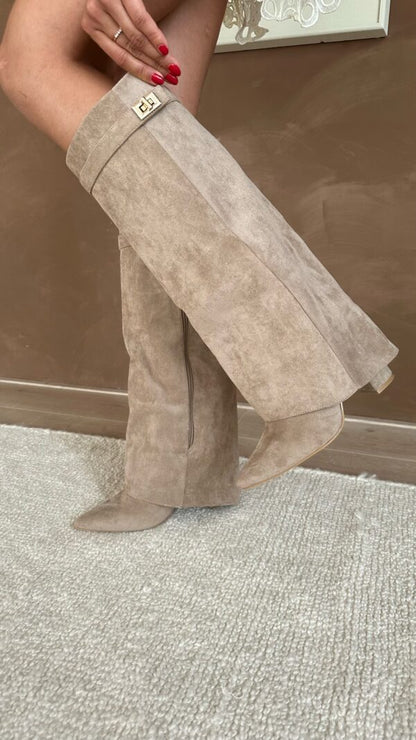 Poppy - Women's Orthopaedic Knee High Boots for Autumn with Pointed Toe