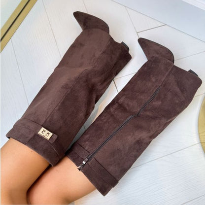 Poppy - Women's Orthopaedic Knee High Boots for Autumn with Pointed Toe