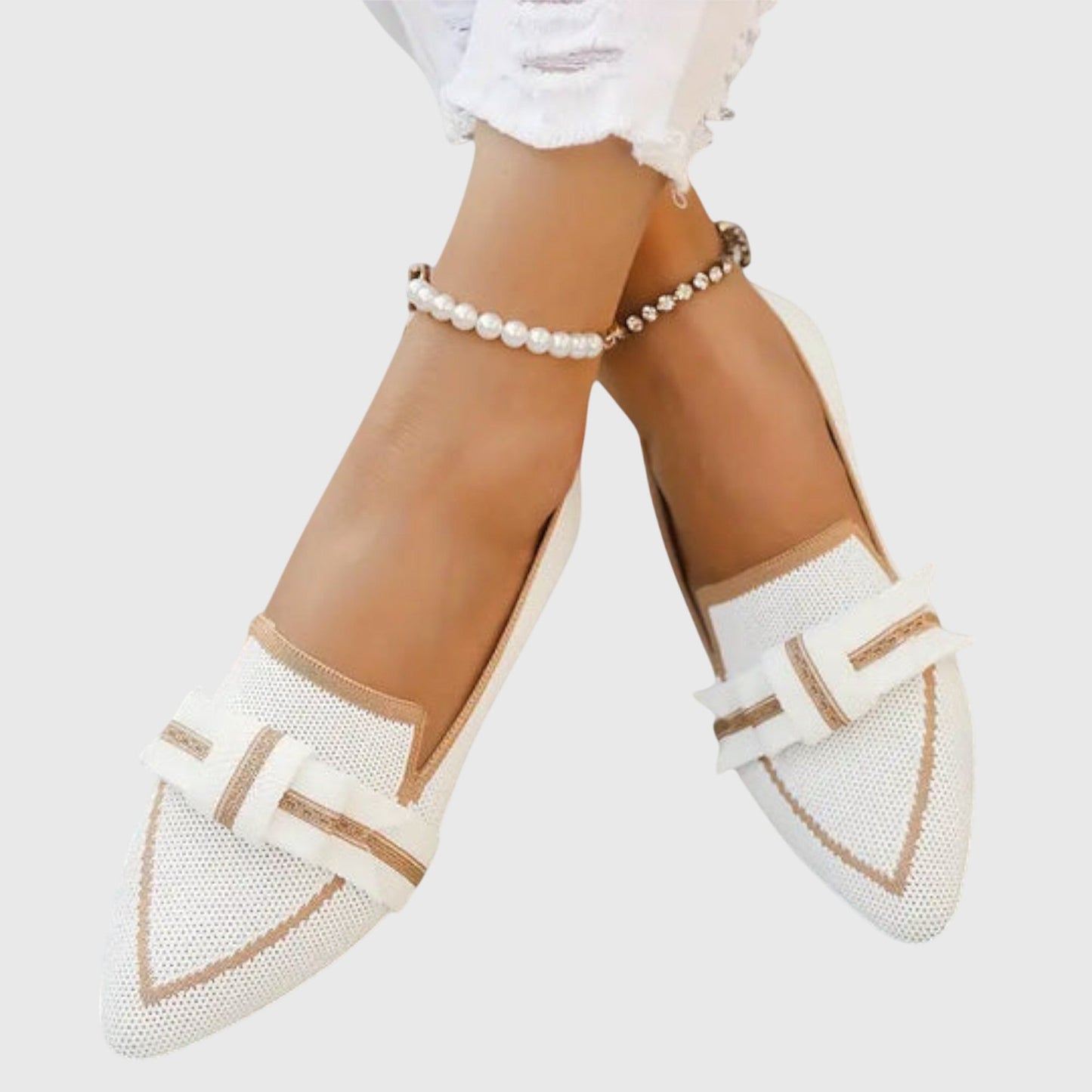 Rosie - Chic Women's Orthopedic Loafers with Pointed Toe and Bow Trim