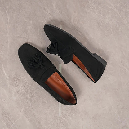 Sophie - Preppy Women's Comfort Loafers with Tassel Detail and Flat Sole