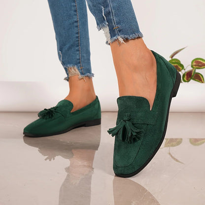 Sophie - Preppy Women's Comfort Loafers with Tassel Detail and Flat Sole