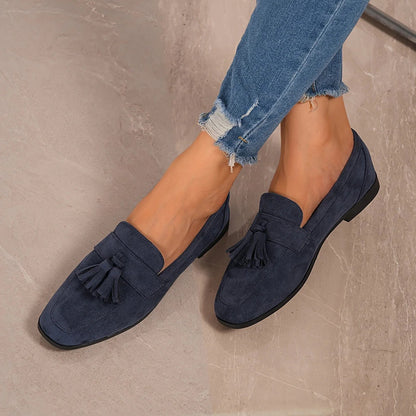 Sophie - Preppy Women's Comfort Loafers with Tassel Detail and Flat Sole
