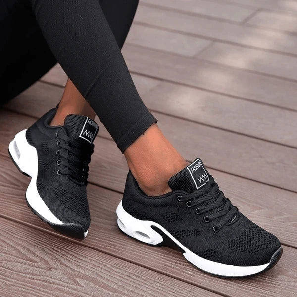 Tara - Casual Women's Comfort Trainers with Air Cushion Heel and Breathable Knitted Upper