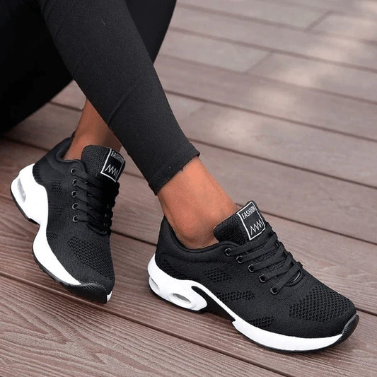 Tara - Casual Women's Comfort Trainers with Air Cushion Heel and Breathable Knitted Upper